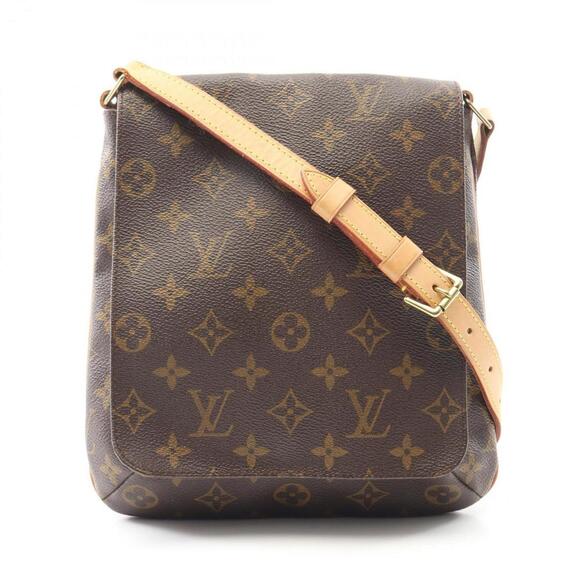 LOUIS VUITTON Brown Monogram Leather Shoulder Bag - Picture 1 of 9
